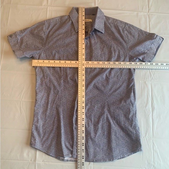 Red Jack button up short sleeve dress shirt size XL blue/grey in  colour - Picture 9 of 9